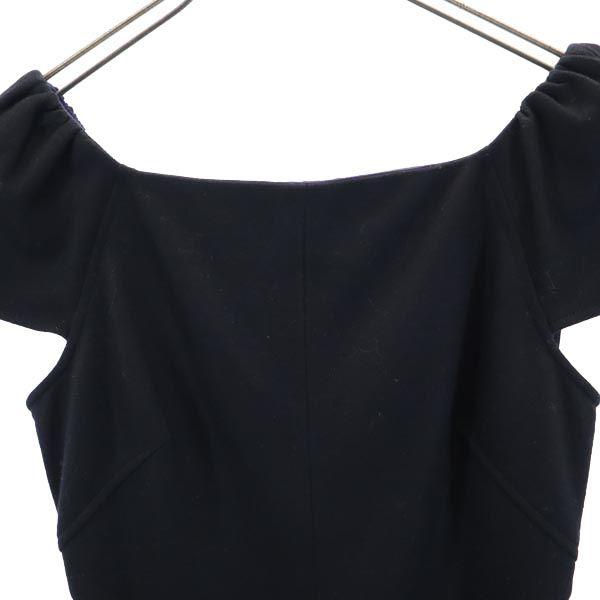 Diane von Furstenberg שמלת גוף קצרת שרוולים 2 שחור נשים משומש