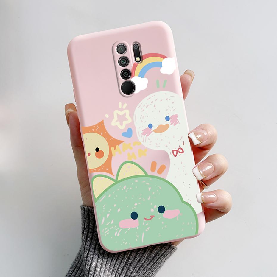 For Xiaomi Redmi 9 Case Redmi 9 Prime Cover M2004J19G M2004J19C redmi9 Cute Cartoon Bear Silicone TPU Soft Phone Case Back Cover