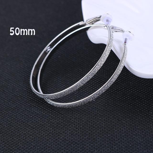 

Модные круглые серьги-кольца из золота и серебра с блестками для женщин с подушечкой без проколотых украшений