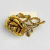 Vintage Rose Ring 3D Oversized Ring Elegant Double-Finger Ring  for Women