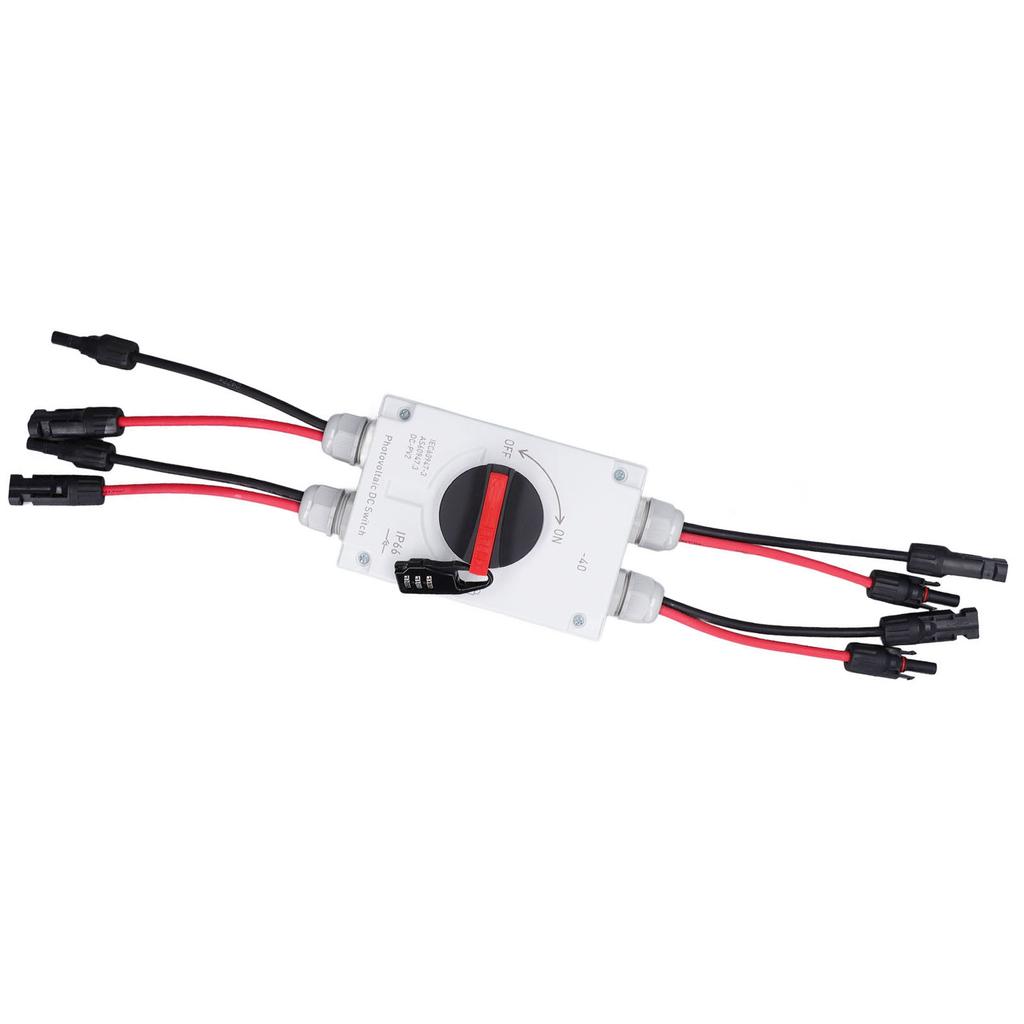 PV Solar Trennschalter 2 Eingänge 2 Ausgänge Photovoltaik-Kreisisolator 32A DC1200V 2 Strings IP66