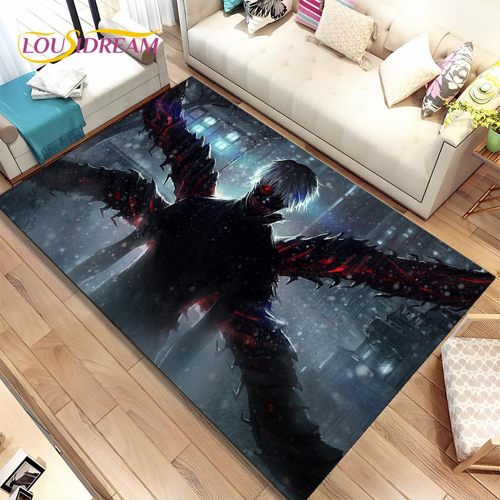 Japan Anime Tokyo Ghoul Cartoon Area Rug,Carpet for Home Living Room Bedroom Sofa Doormat Kitchen Decor,kids Non-slip Floor Mat