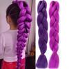 Kpop Witch Hunting Group Lumi Cos Wig, Purple Box Braid Ponytail, Fluffy Extensions, Braidable Style