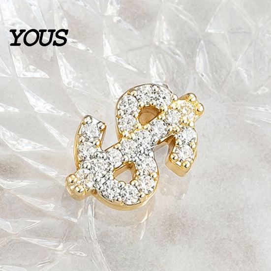 Compact Ear Studs 1 Pair Rhinestone Money Stud Earrings for Women, Glittering Shiny Hypoallergenic Sign Earrings, Jewelry Gift Teens Girls,