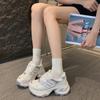Silver Daddy Shoes Women's 2025 New Spring and Summer Platform Shoes Explode Height Niche Casual Versatile Breathable Sneakers