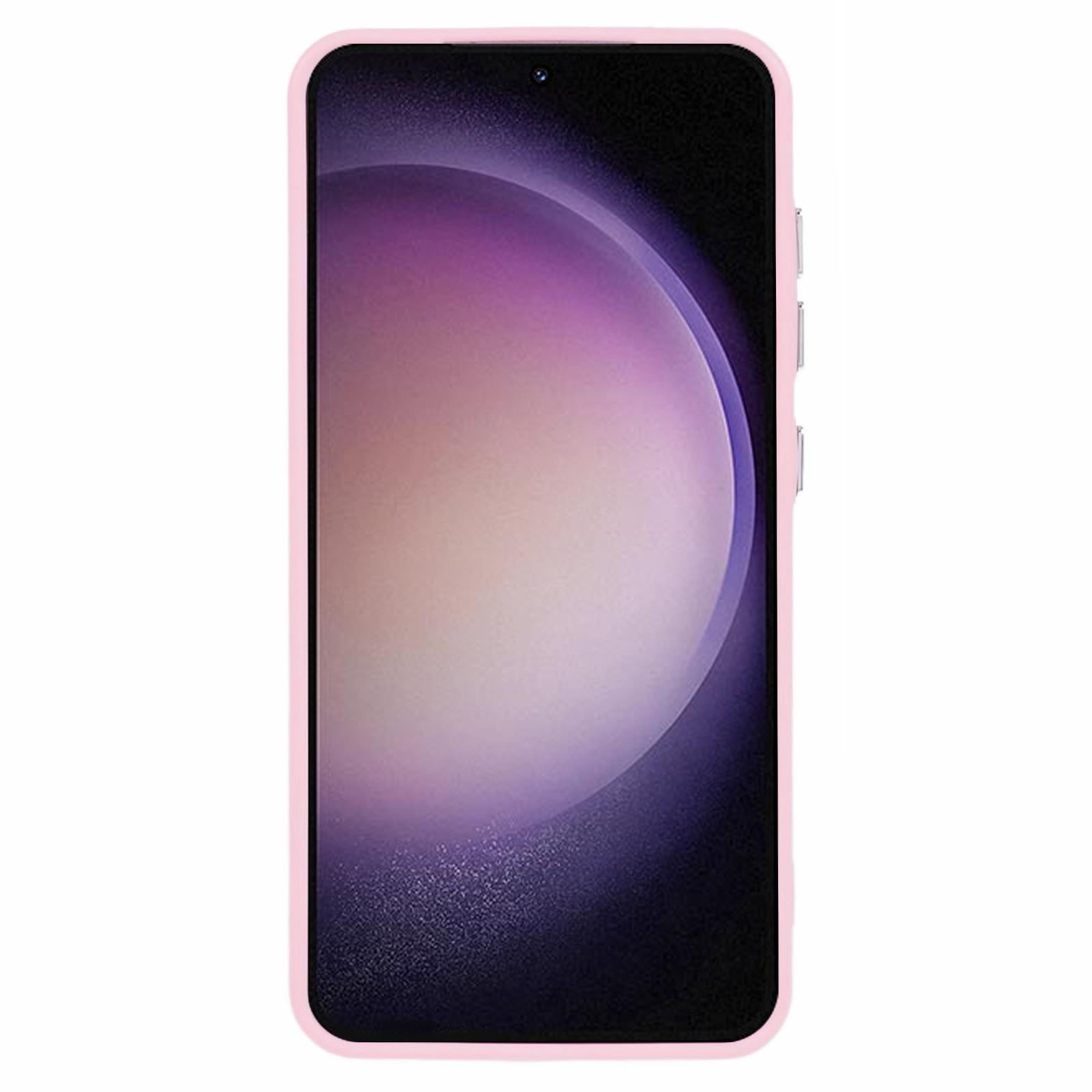 

QH Series for Samsung Galaxy S23 Case Silicone Invisible Kickstand Phone Cover Pink