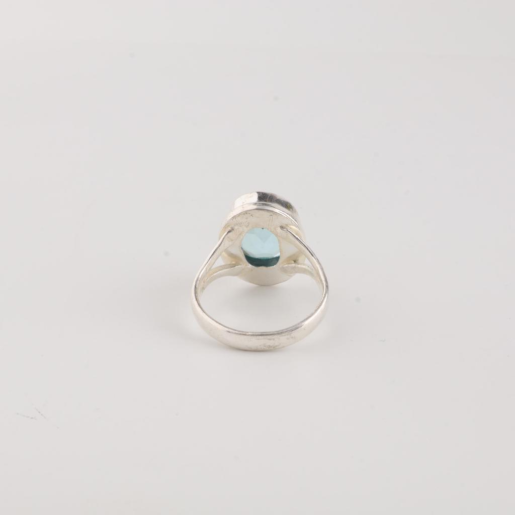 Sky Blue Topaz Gemstone 925 Sterling Silver Handmade Jewelry Designer Ring For Special Occasion RR-80-7