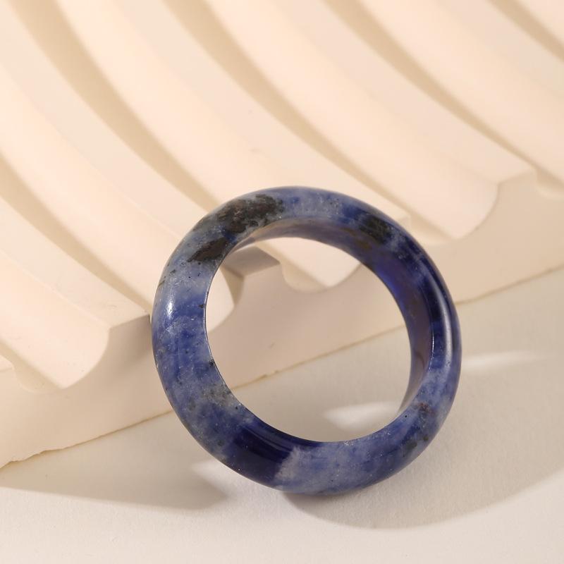 Antique-Style Wenwan Handcrafted Sodalite Ring Band