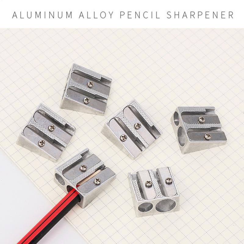 4/8/12pcs Manual Pencil Sharpener Metal DualHole Cosmetic Pencil Sharpener Anti-Break Lead Sharpener Homeschool Sharpeners