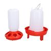 Chick Feeder Large Capacity Plastic Automatic Easy to Clean Chick Waterer for Farm Red