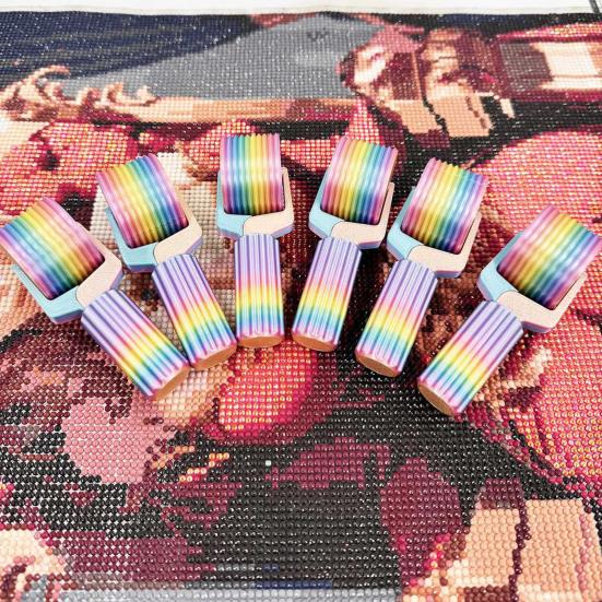 Narzędzie Rolkowe do Malowania Cyrkoniami Odłączany Wałek do Sztuki Cyrkoniami do Gładkiego Dociskania Niezbędne Narzędzie do Rękodzieła DIY do Haftu Cyrkoniami