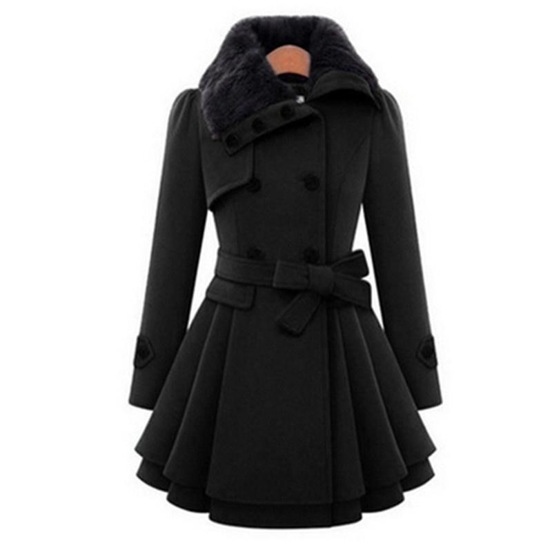 black dress coats women's