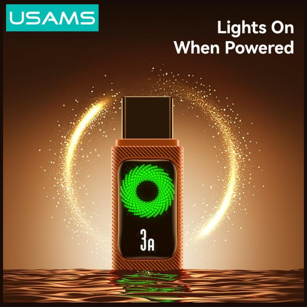 USAMS U92 18W USB-C to USB-A Cable 1.2m Black