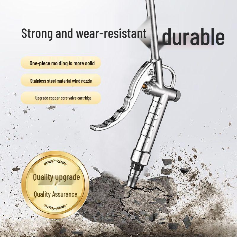 Stainless Steel Leak-Proof Dust Blowing Gun with Long Nozzle and Strong Blowing Force