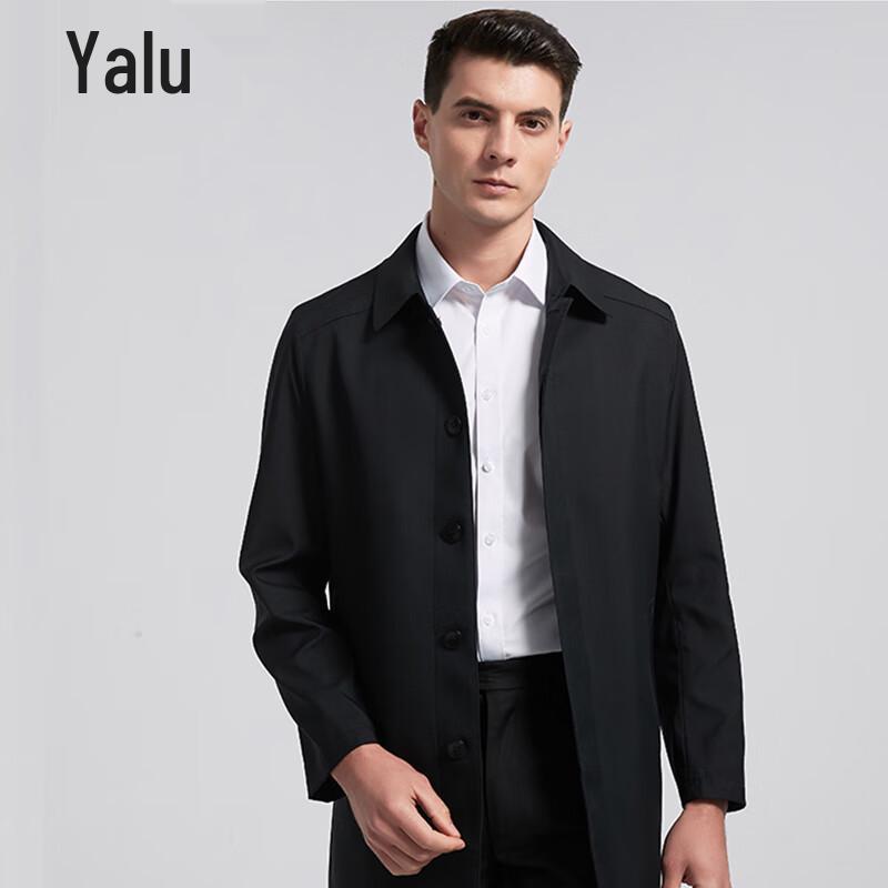 Yalu Men's Business Casual Mid-Length Trench Coat