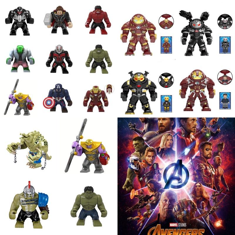 Marvel Avengers Superhero Building Block Set Pg Adult Collection Iron Man Hulk Thor Captain America Groot Abs Plastic 8cm Height