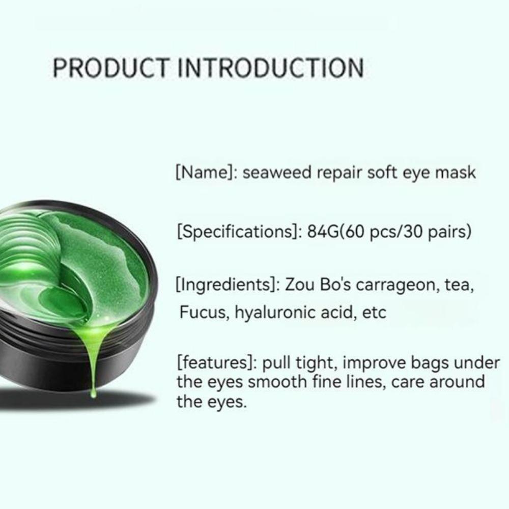 Newly 60pcs Seaweed Tightening Eye Mask Remove Dark Circle Hydrating Under Eye Patches