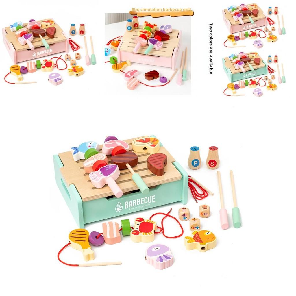 Wooden Kids Cooking Playset With Multiple Functions For Interactive Family Kitchen Game