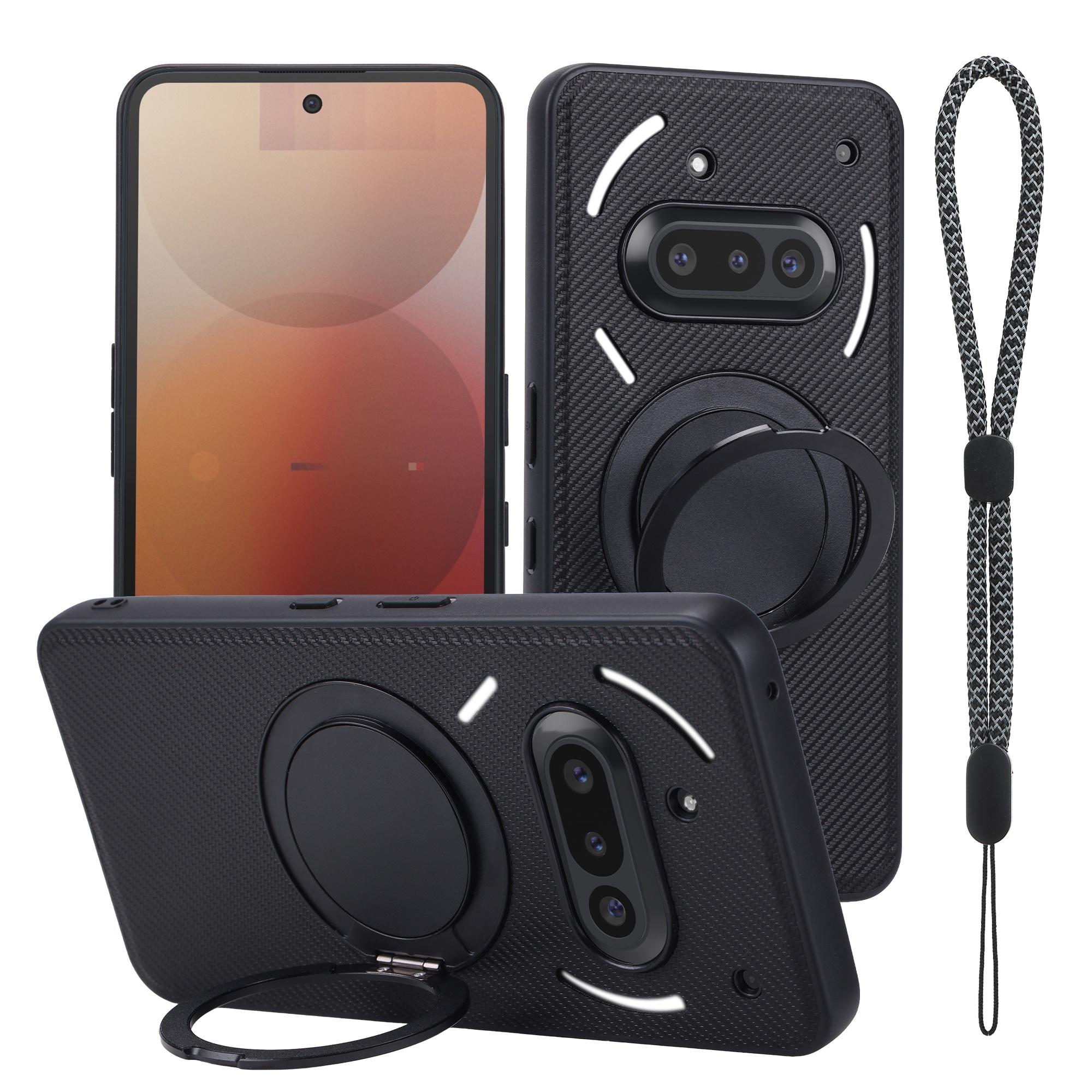 

VILI D-TCY Series for Nothing Phone (3a) Case Ring Kickstand PC TPU Phone Back Cover with Strap As Shown A