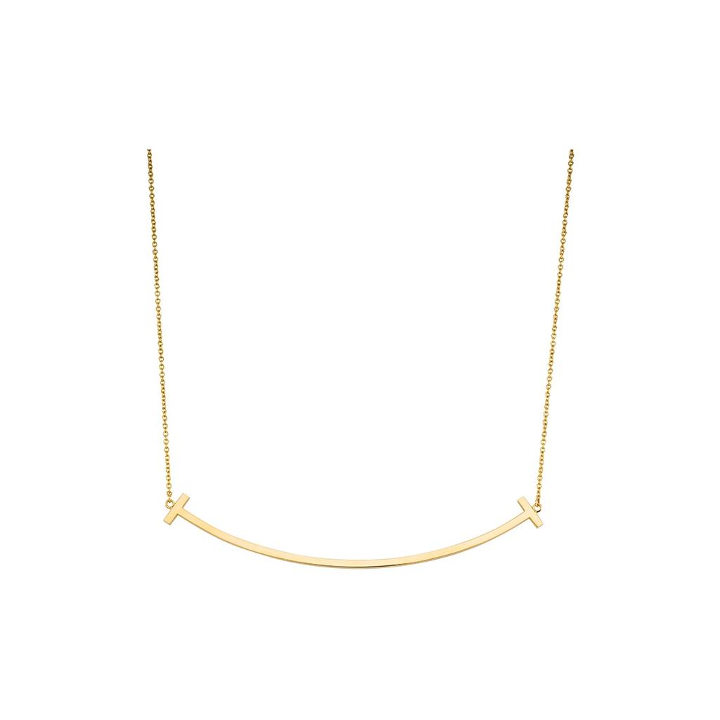 Tiffany & Co. T Series Smile 18K Gold Necklace Women Necklace 35189459,36201525,67513363