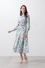 Pinky Diane Long Sleeve Mermaid Dress & (Floral Print) / Women's / 031-5140201 131_Mint