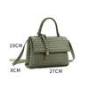New classic woven bag women's commuter fashion large capacity shoulder crossbody portable small square bag