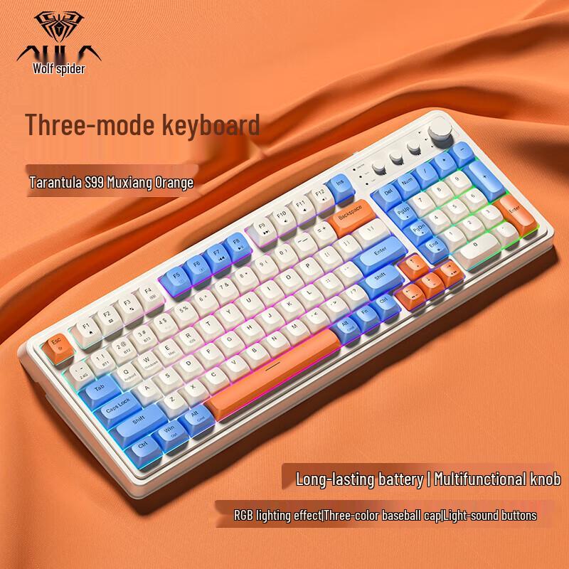 AULA S99 Tri-Mode Kabellose Mechanische Haptik RGB Tastatur