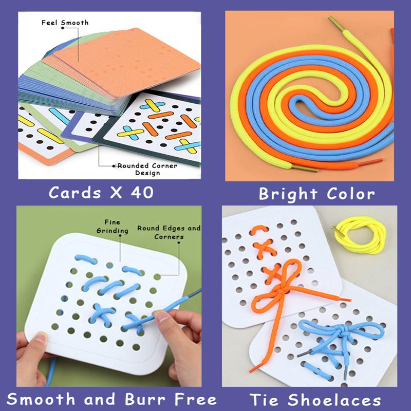 Kids Montessorri Toys Fine Motor Skills Training Threading Toys For Toddler Logical Thinking Social Games  Early Education Aid