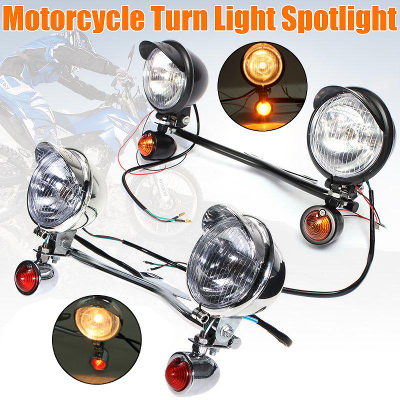 Universal Motorcycle Light Bracket Bar Driving Spot Fog Passing Turn Signal Light Bracket bar For Harley Dyna Super Glide Road Honda Suzuki Yamaha Kawasaki(Chrome)