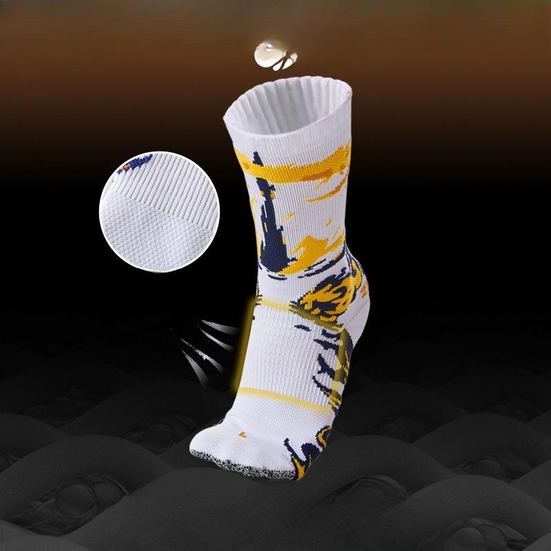 Șosete de baschet, Tălpi prosop pentru bărbați, Șosete sport groase de lungime medie pentru alergare, Versatile de lungime medie pentru toate sezoanele, Rezistente la uzură