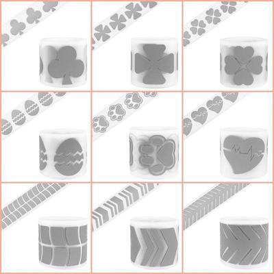 Yüksek Görünürlük Yansıtıcı Bantlar Etiket Yama Pet oyuncak bebek giysileri 3X100 Cm Diy Parches Ropa Isı Basın Aplike Demir On Kumaş