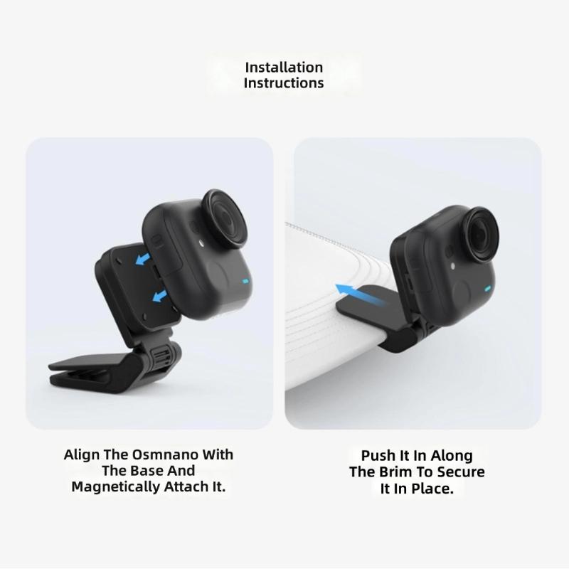Magnetischer Aufsteck-Hutkrempen-Halterung für Go Ultra Action-Kamera mit 360 Grad verstellbarem Kugelkopf Sichere Verriegelung