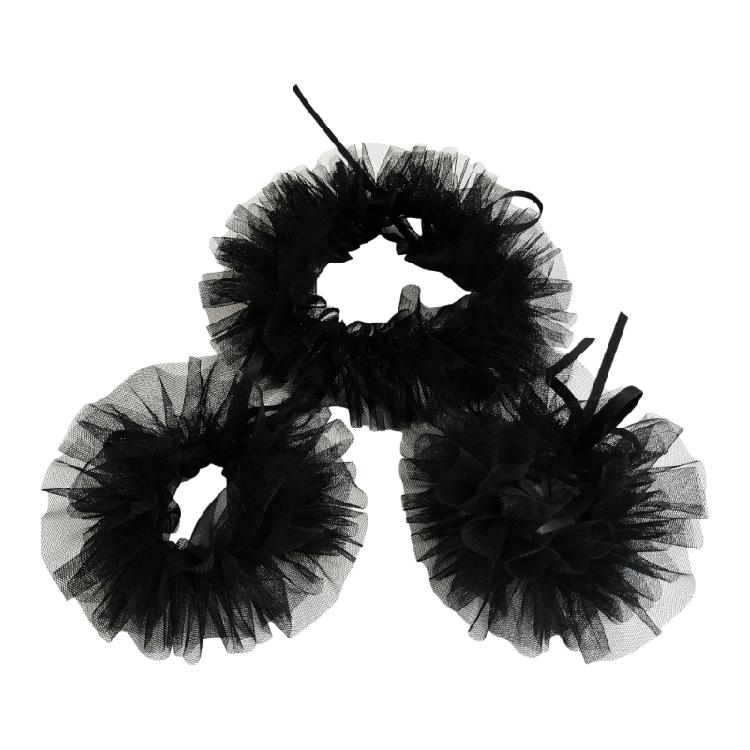 Elizabethan Mesh Ruffle False Collar Choker and Faux Wrist Cuffs for Renaissances Fairs and Theatrical Performances