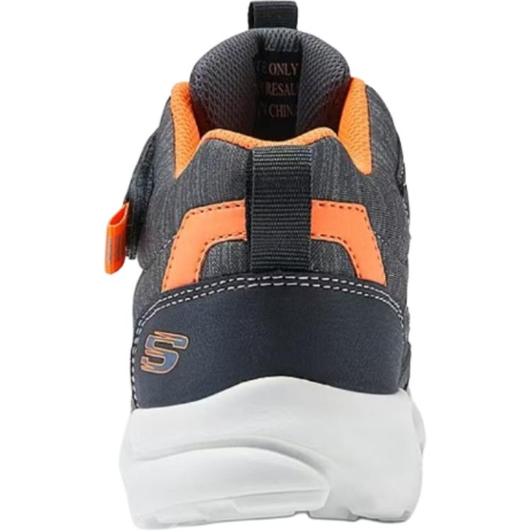 Skechers Kids Comfortable Convenient Durable Waterproof Mid-Top Casual Shoes Kids sneaker Charcoal Orange 403911L-CCOR