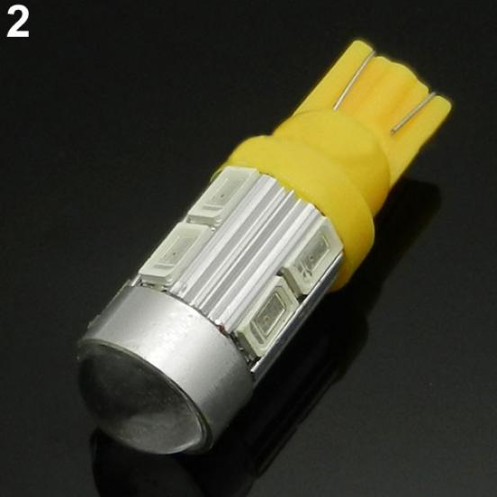 

2 шт. T10 LED 5630/5730 10SMD светодиодный указатель поворота автомобиля, внутренняя лампа, лампа жёлтый