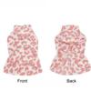 Leopard Dog Dress Coat Winter Fleece Pullover Sweatshirt Pet Clothes Sleeveless Vest Hoodies Puppy Skirt for Small Dogs Chiwawa