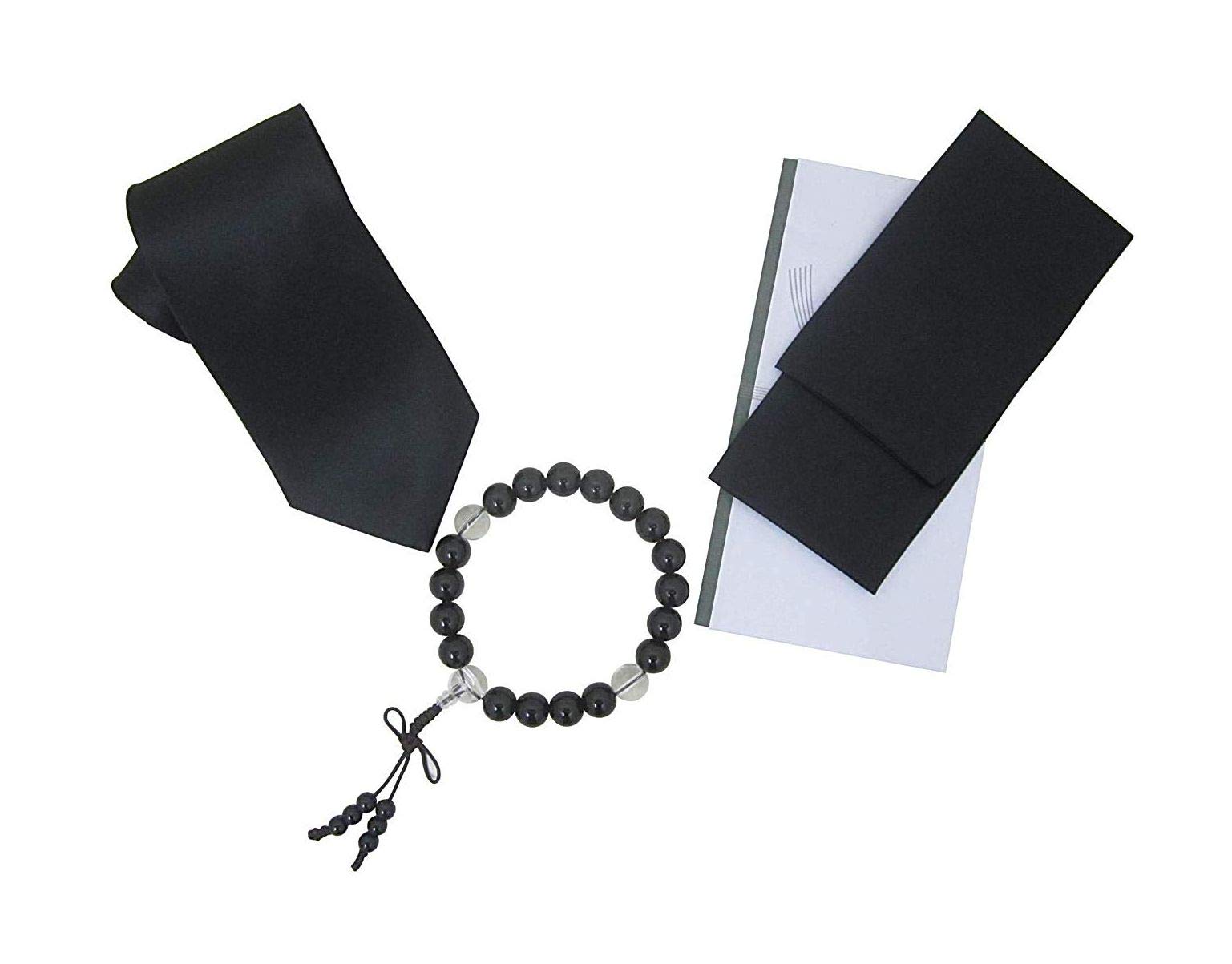 

formal attire formal funeral rosary beads formal black mourning condolence funeral set [FORMAL] Formal, high-class set, attire, set, 4-piece set,
