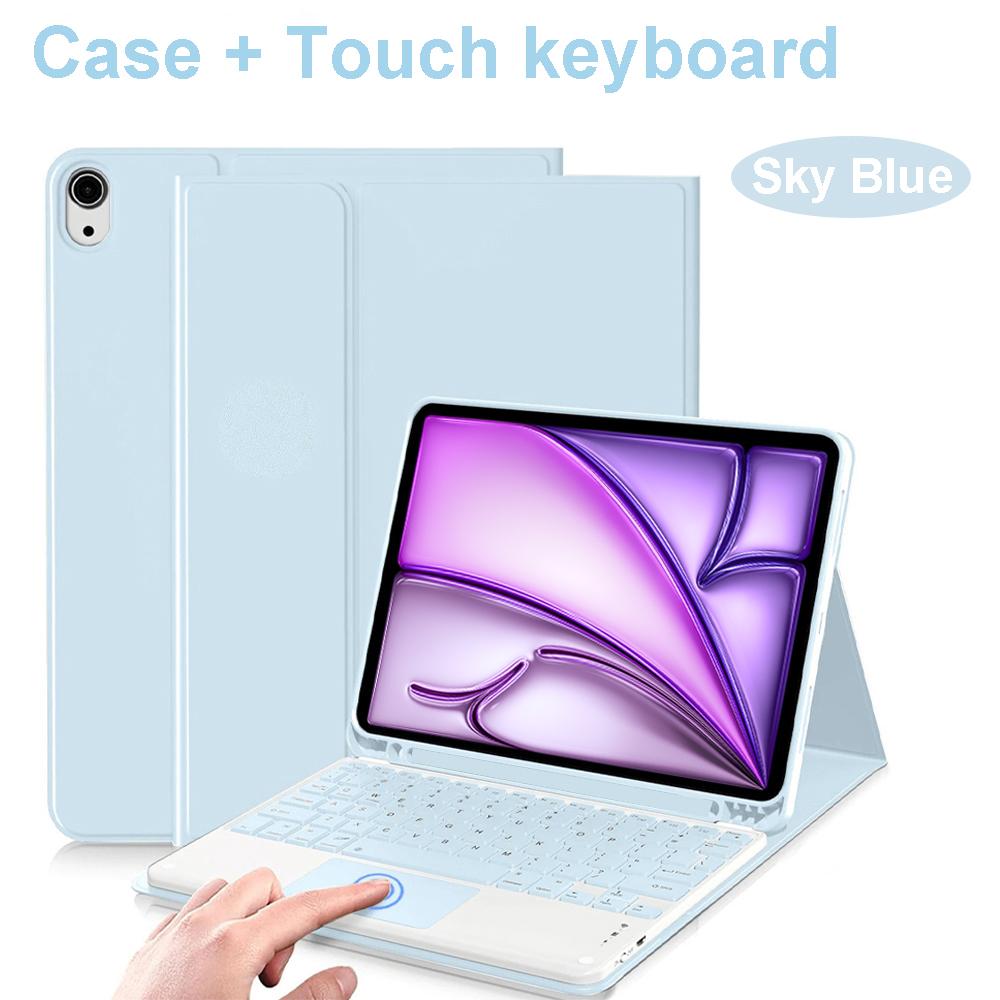 Case for iPad Air 11 Inch (M2) (M3) ,Bluetooth Keyboard Cover for iPad Air 4th 5th 10.9-inch
