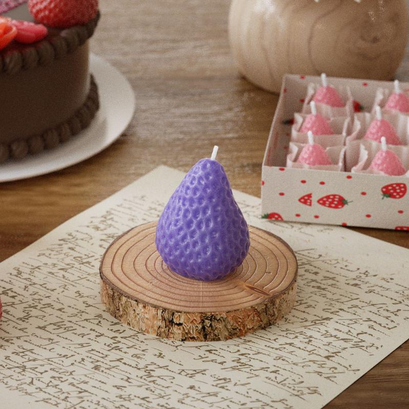 Stampo Riutilizzabile in Silicone a Forma di Fragola Stampo 3D per Candele Aromatiche e Cera Stampo Fai da Te per Candele e Sapone per Tutti i Livelli di Abilità