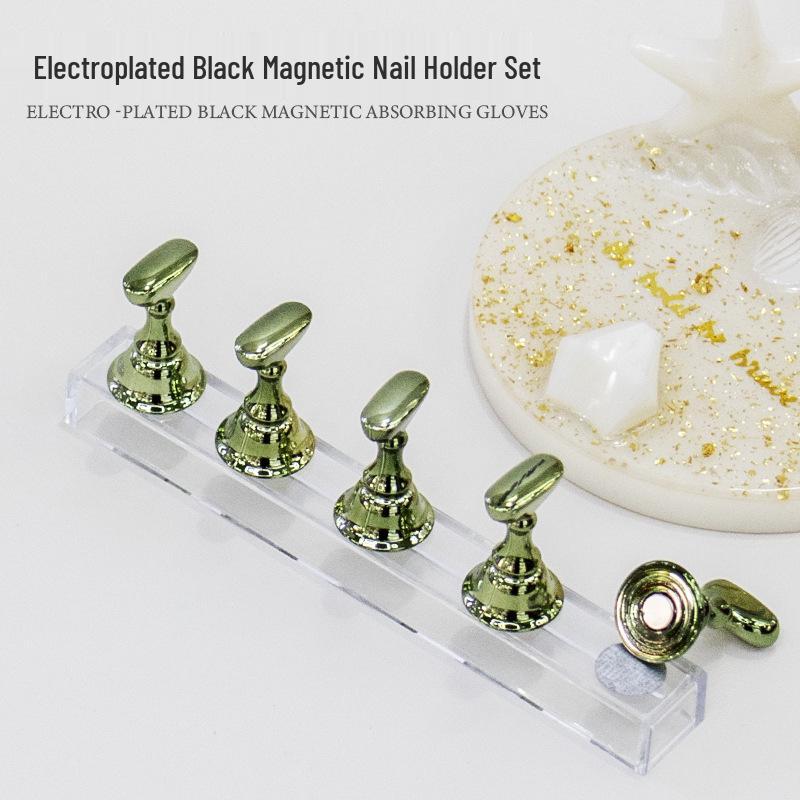Nail Art Acrylic Palette & Display Stand - 7-Color Practice Set