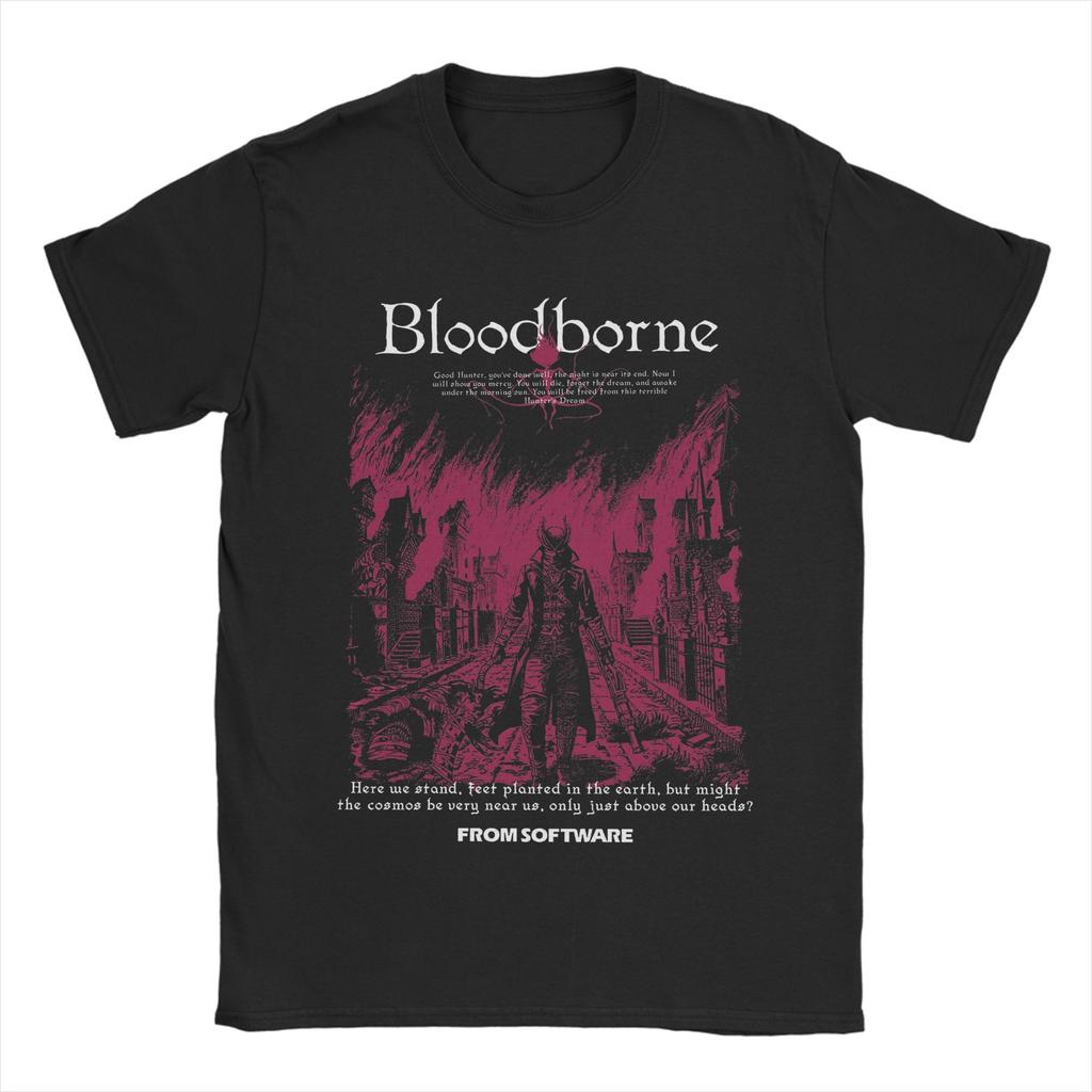 Unisex s Bloodbornes Dark Souls T Shirts Pure Cotton Clothing Vintage Short Sleeve Crewneck Tees Summer TShirt