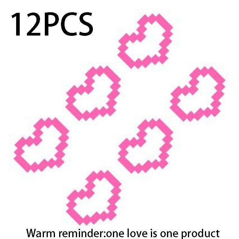 

2 Pcs Mosaic Heart Pixel Love Car Stickers – Window Decorative Stickers, Creative Accent Decals for Headlights & Taillights