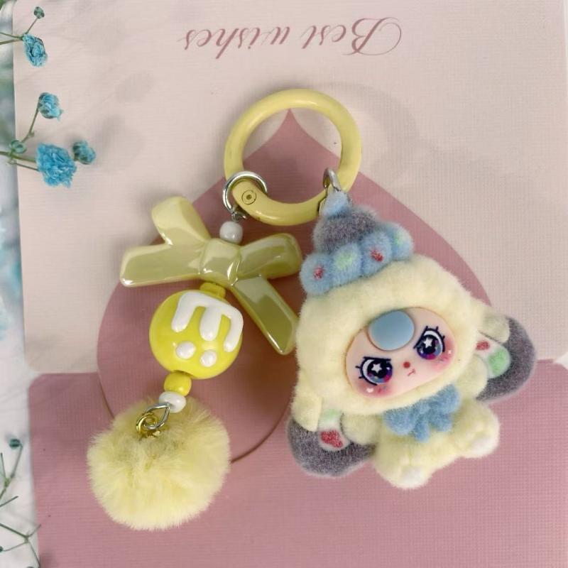 1Pcs Kawaii Cartoon Babythree Mini Keychain Cute Doll Bag Pendant Gift Diy Accessories Decoration