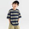 Duoduoja Boy's Lightweight Striped Short Sleeve T-Shirt