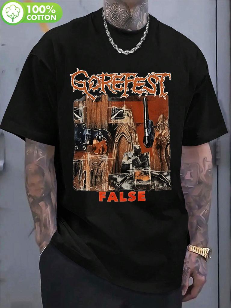 ZX Zomer Hete Verkoop Orefest Nep Bedruikt T-shirt Unisex Zwart Puur Katoen T-shirt Heren Ronde Hals Korte Mouwen T-shirt