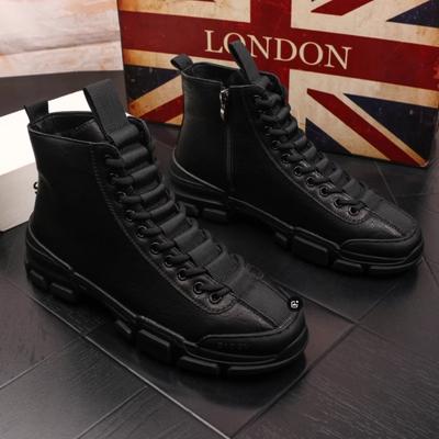 Moda Lujo Moda Botas Deportivas con Cordones para Hombre Botines de Plataforma para el Día a Día Zapatos Hombre b8