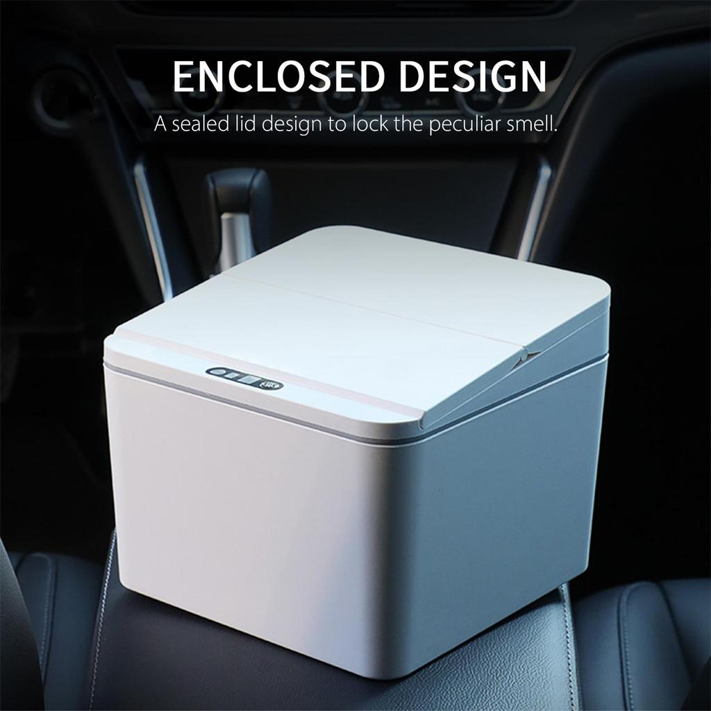 6L Touch Free Trash Cans Smart Induction Trash Bin Automatic Garbage Can Infrared Motion Sensor with Lid for Car