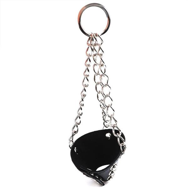Male New Leather Cage Cock Ball Penis Ring