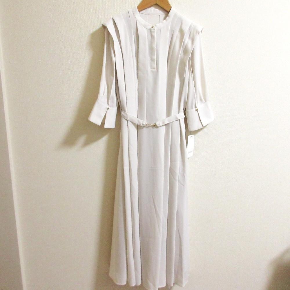 [Used] Unused 23SS SNIDEL Tucked Georgette Flare Dress Size 0 Off-White Women s Luxs Brand Used Clothing Luxe