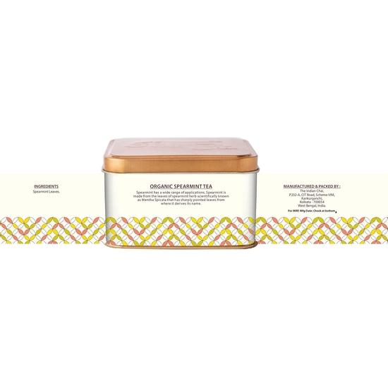 The Indian Chai – Organic Spearmint Tea 15 Pyramid Tea Bags,Helps in Hormonal Imbalance & Facial Hair